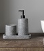 Be-Uniq Zeep Dispenser set van 3 | Andesite Lavastone Grey | H22xB22xD12 cm