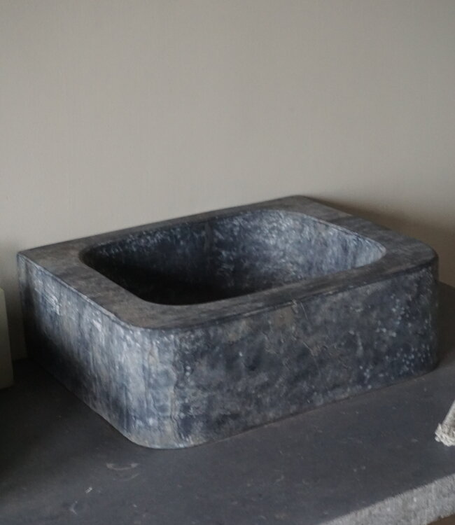 Rene Houtman Badkamermeubel eikenhout met Hardsteen blad | 2 deurs 2 lades