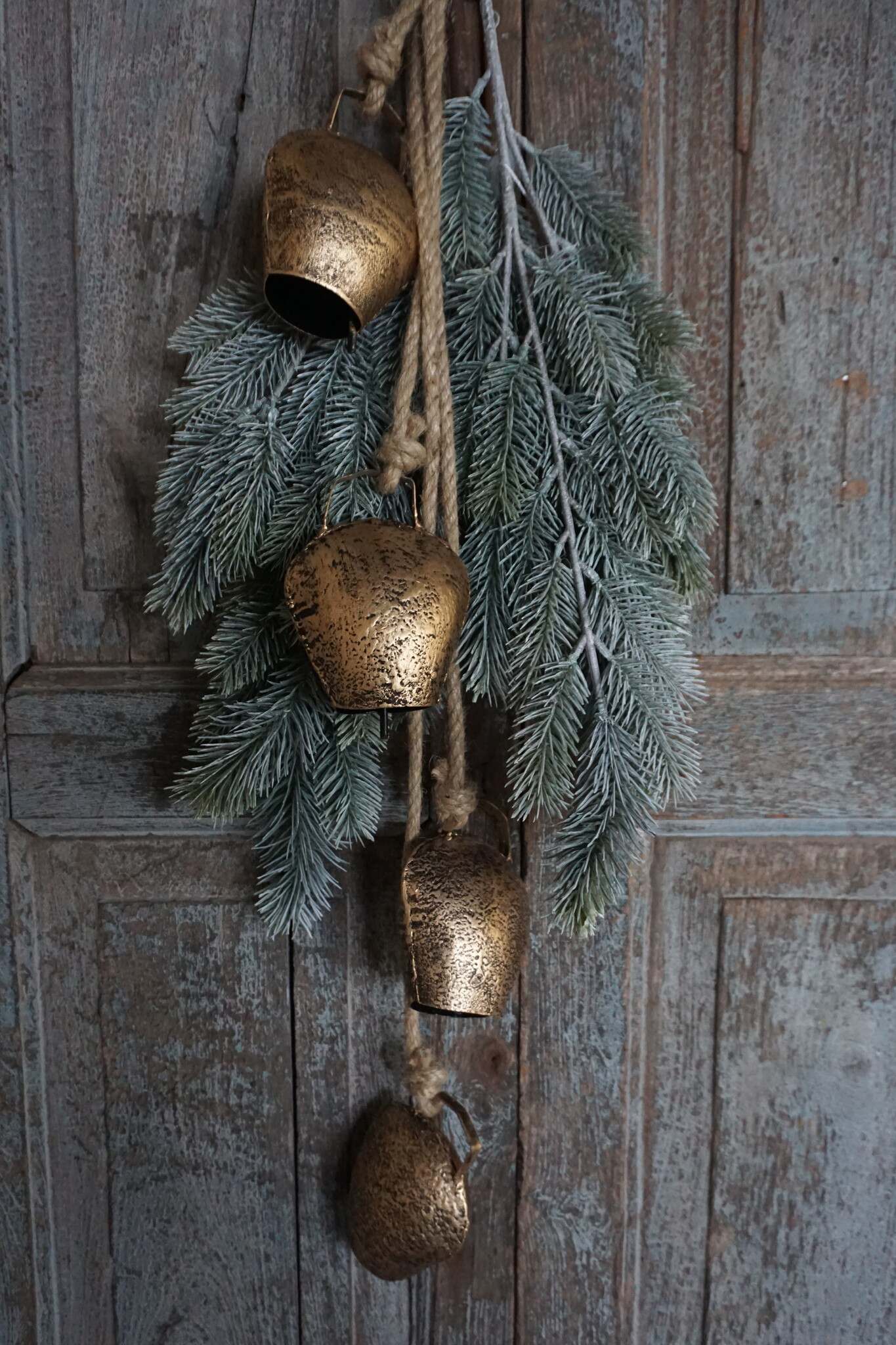 Brynxz Tros Met 4 Bellen | Antiek Goud | L85 cm
