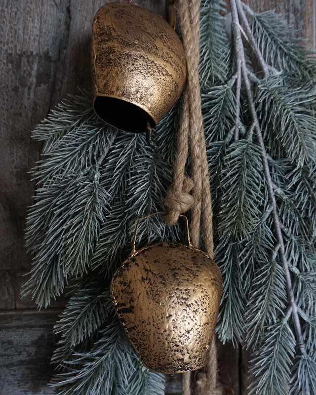 Brynxz Tros Met 4 Bellen | Antiek Goud | L85 cm