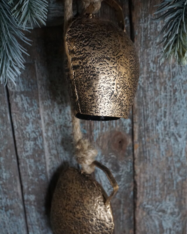 Brynxz Tros Met 4 Bellen | Antiek Goud | L85 cm