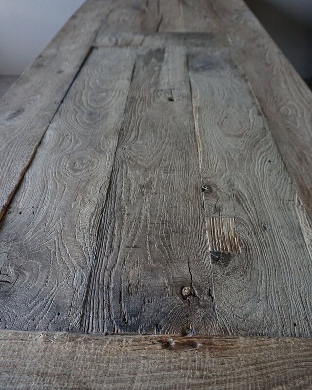 Rene Houtman Oud Eikenhouten Tafel | L300 x D100 x H78 cm