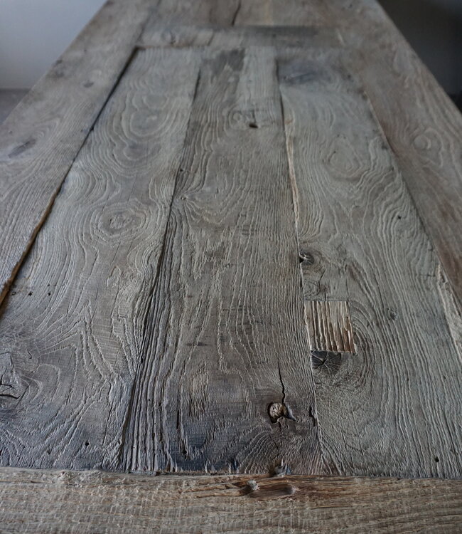 Rene Houtman Oud Eikenhouten Tafel | L300 x D100 x H78 cm