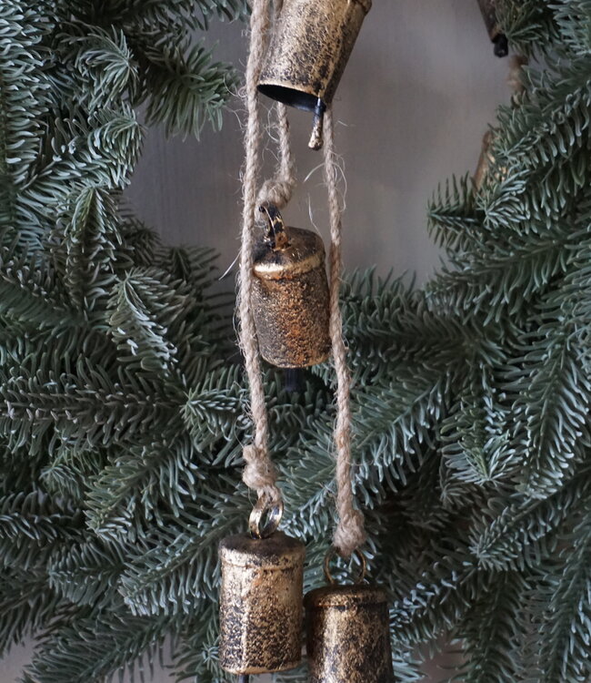 Brynxz Tros Met 8 Bellen | Antiek Goud | L80 cm