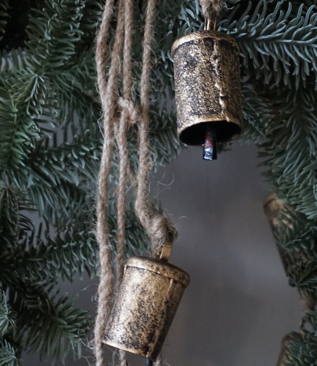 Brynxz Tros Met 8 Bellen | Antiek Goud | L80 cm