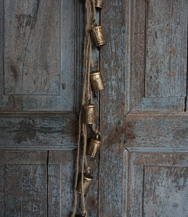 Brynxz Tros Met 8 Bellen | Antiek Goud | L80 cm