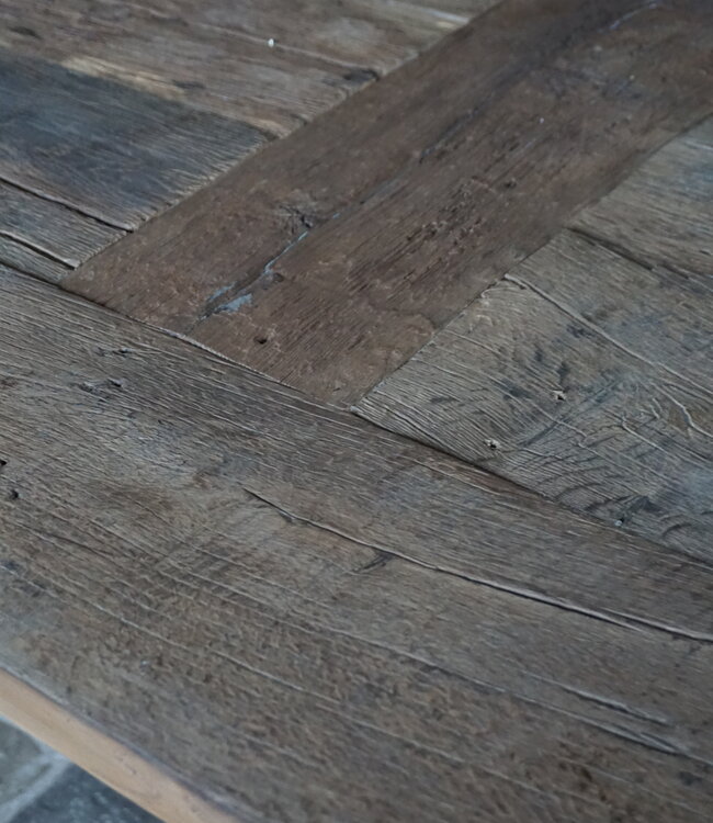 Rene Houtman Oud Eikenhouten Tafel | L270 x D100 x H78 cm