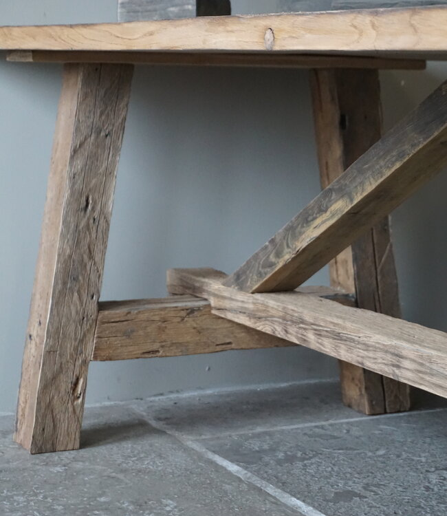 Rene Houtman Oud Eikenhouten Tafel | L270 x D100 x H78 cm