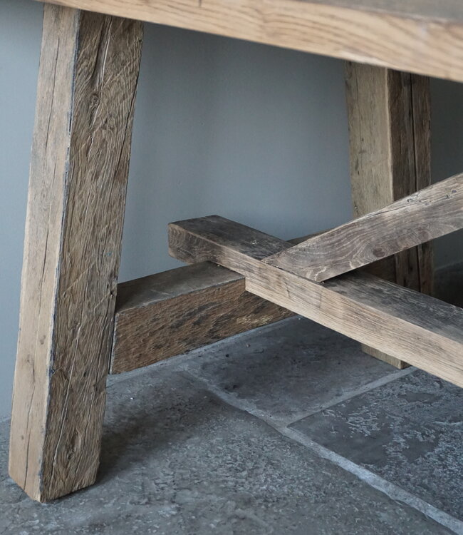 Rene Houtman Oud Eikenhouten Tafel | L270 x D100 x H78,5 cm