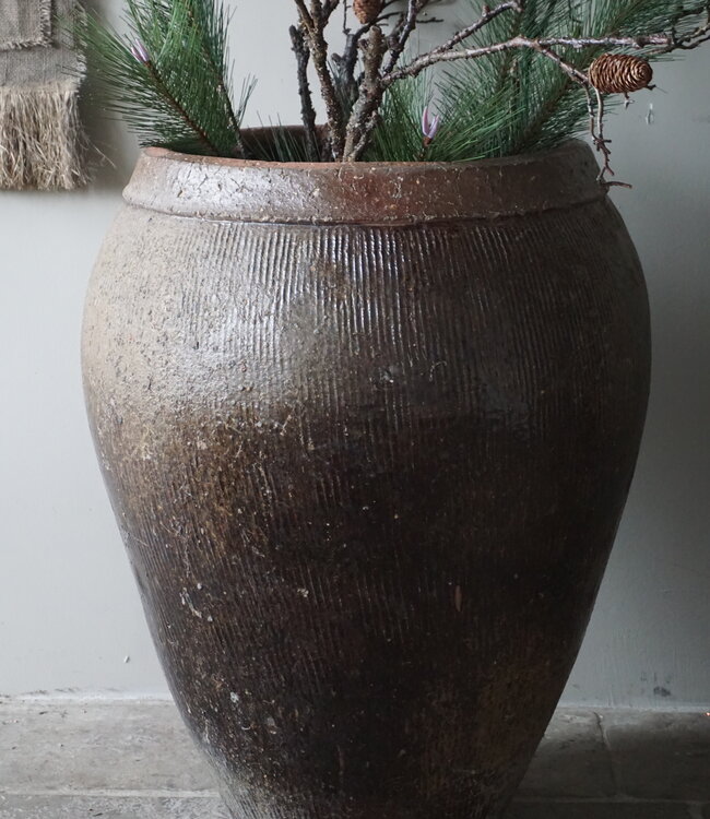 Be-Uniq Donkere Stenen Pot XL | D60 x H80