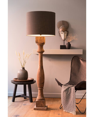 Light&Living Vloerlamp Robbia Donker Bruin | 23x23x125 cm
