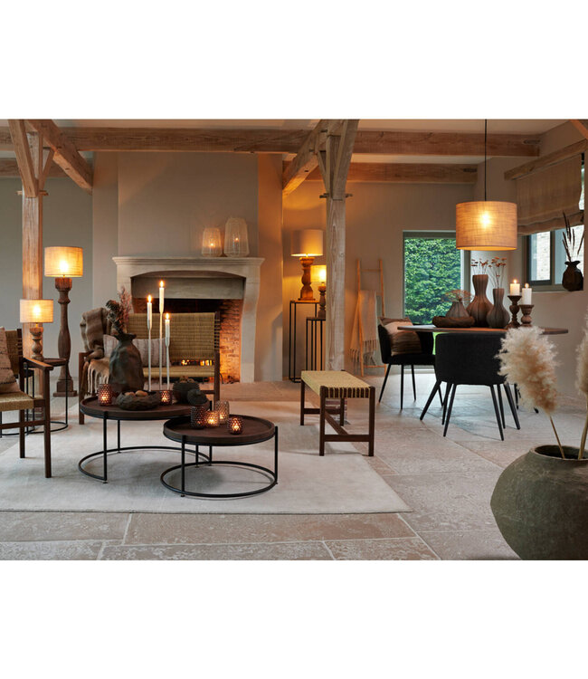 Light&Living Vloerlamp Robbia Donker Bruin | 23x23x125 cm