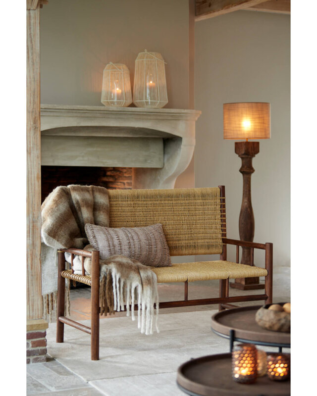 Light&Living Vloerlamp Robbia Naturel | 23x23x125 cm