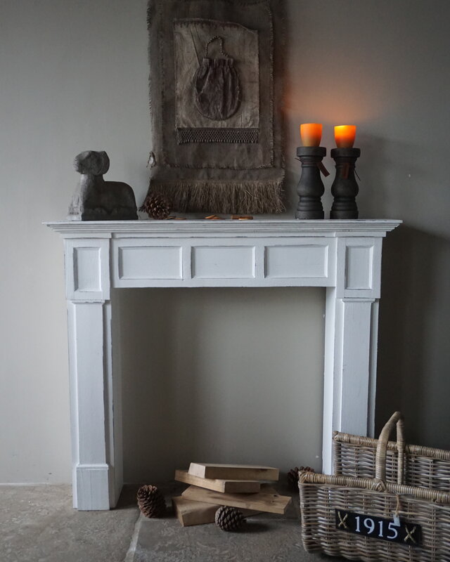 Rene Houtman Sfeervolle Houten Schouw | Wit | H108 x B125 x D27 cm