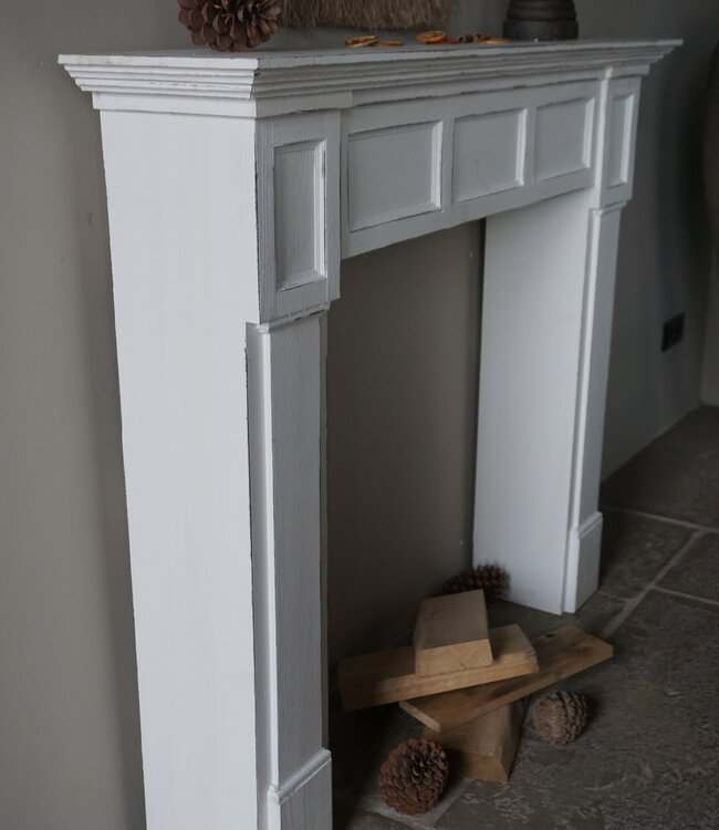 Rene Houtman Sfeervolle Houten Schouw | Wit | H108 x B125 x D27 cm