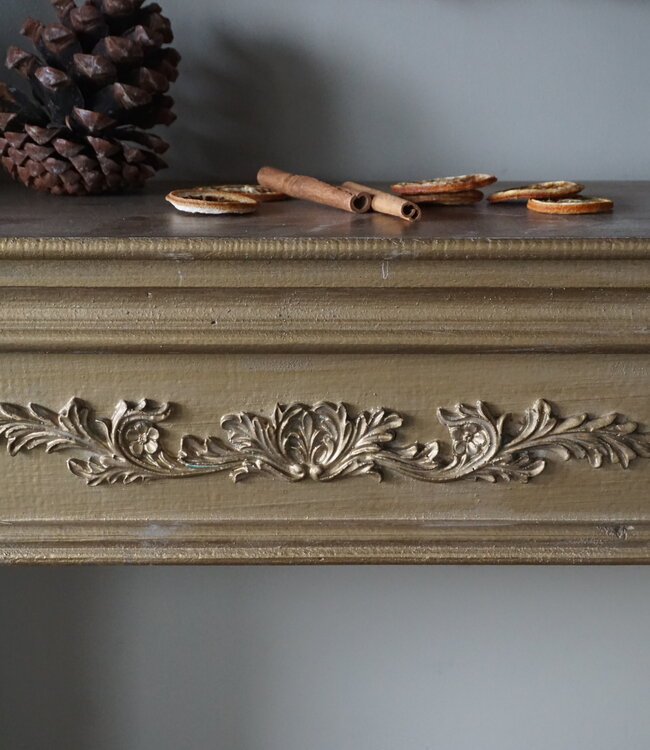 Rene Houtman Sfeervolle Houten Schouw | Goudkleurig| H99 x B100 x D22 cm