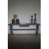 Sidetable Cross| Grey | Oud Hout | Met Lade | H79 x B200