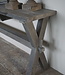 Rene Houtman Sidetable Cross| Grey | Oud Hout | Met Lade | H79 x B200