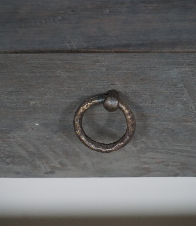 Rene Houtman Sidetable Cross| Grey | Oud Hout | Met Lade | H79 x B200