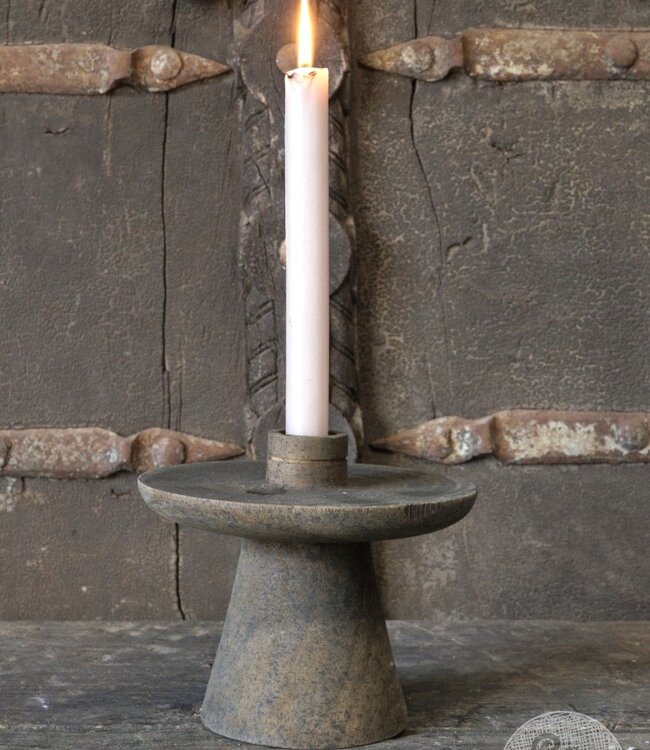 Be-Uniq Houten kandelaar | Bisa Medium | Island Collection | H15 x B17 x D17 cm