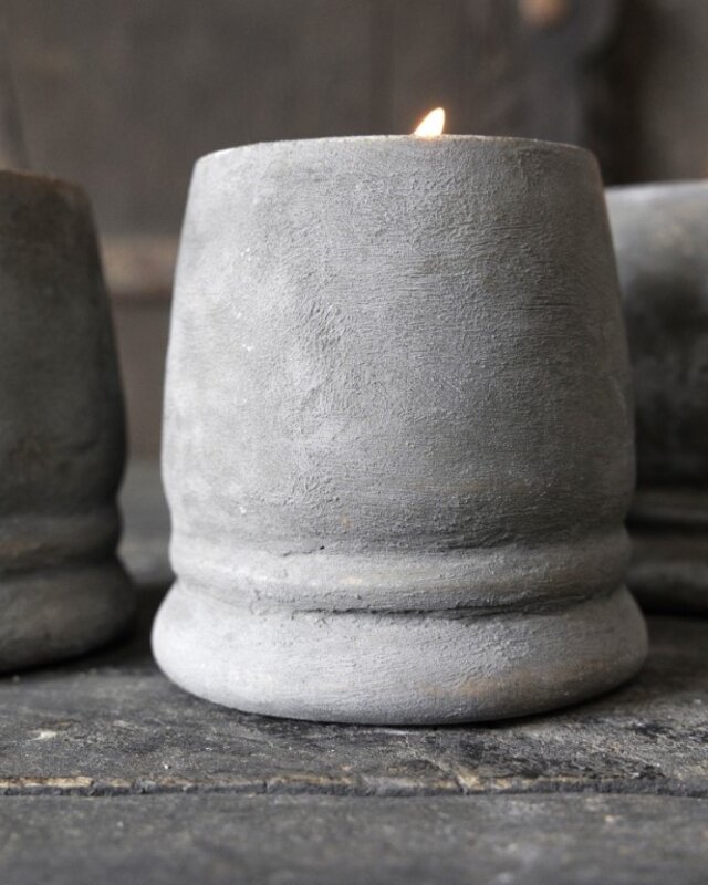 Be-Uniq Handgemaakte Waxinehouder | Small | Set Van 4 | Organic Collection | H10 x B9 x D9 cm