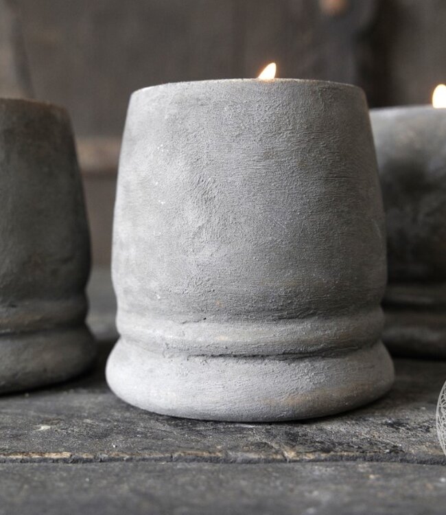 Be-Uniq Handgemaakte Waxinehouder | Small | Set Van 4 | Organic Collection | H10 x B9 x D9 cm