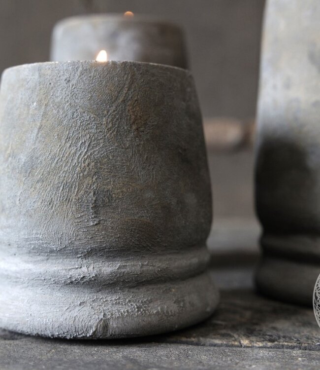 Be-Uniq Handgemaakte Waxinehouder | Small | Set Van 4 | Organic Collection | H10 x B9 x D9 cm