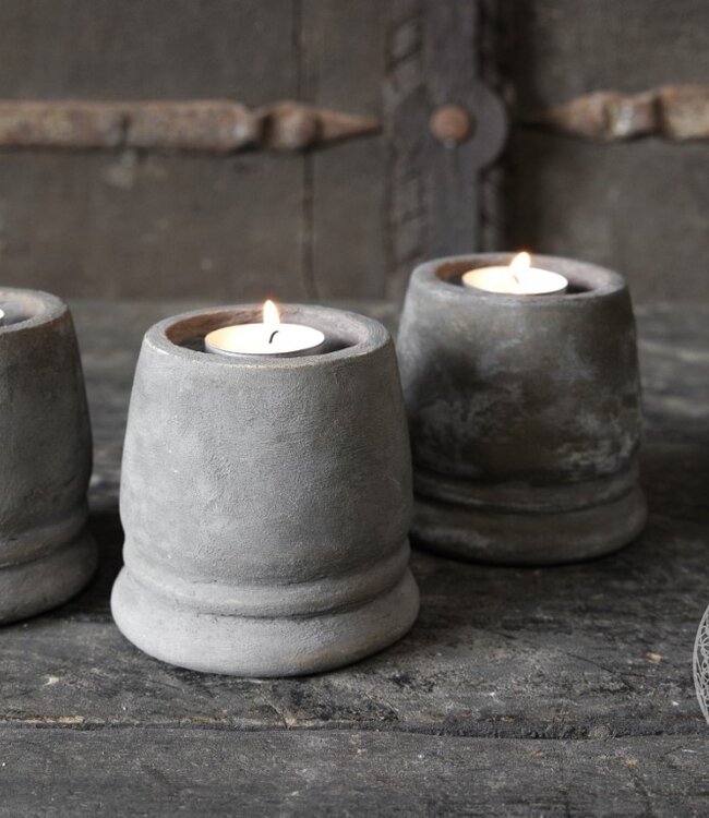 Be-Uniq Handgemaakte Waxinehouder | Small | Set Van 4 | Organic Collection | H10 x B9 x D9 cm