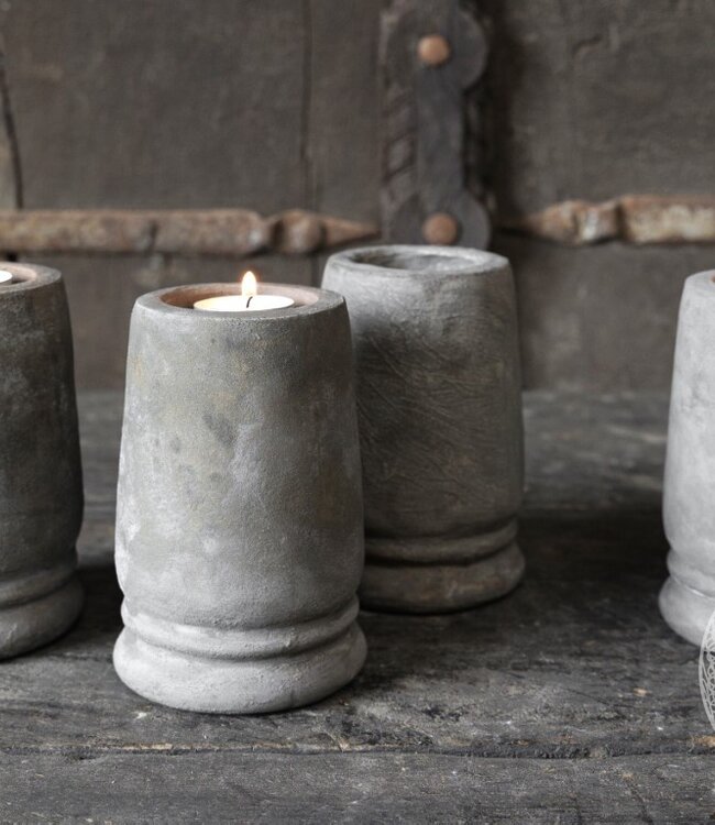 Be-Uniq Waxinehouder | Large | Set Van 2 | Organic Collection | H15 x B9 x D9 cm
