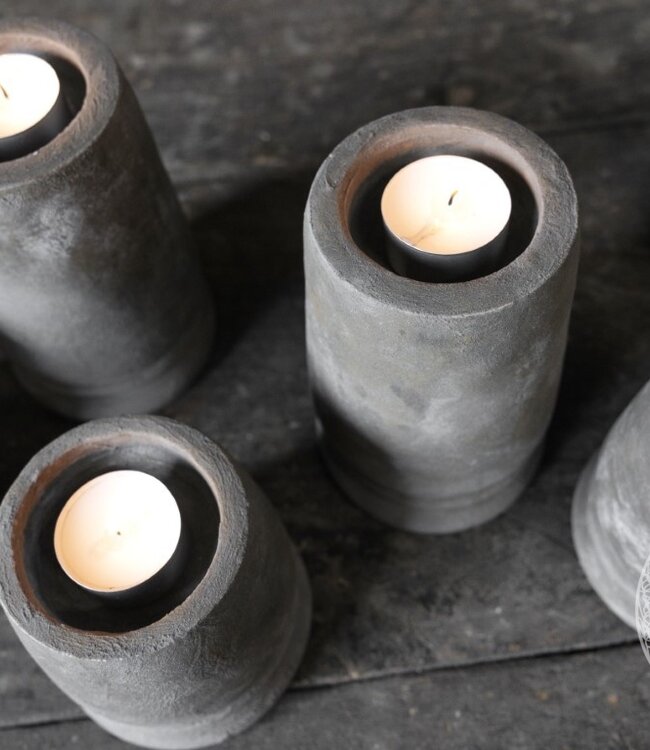 Be-Uniq Waxinehouder | Large | Set Van 2 | Organic Collection | H15 x B9 x D9 cm