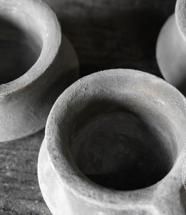 Be-Uniq Waxinehouder | Kruik | Set Van 4 | Organic Collection | H6 x B12 x D11 cm