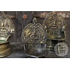 Antieke Brass Waxinehouder | Nepal | H14 x B8 x D8 cm