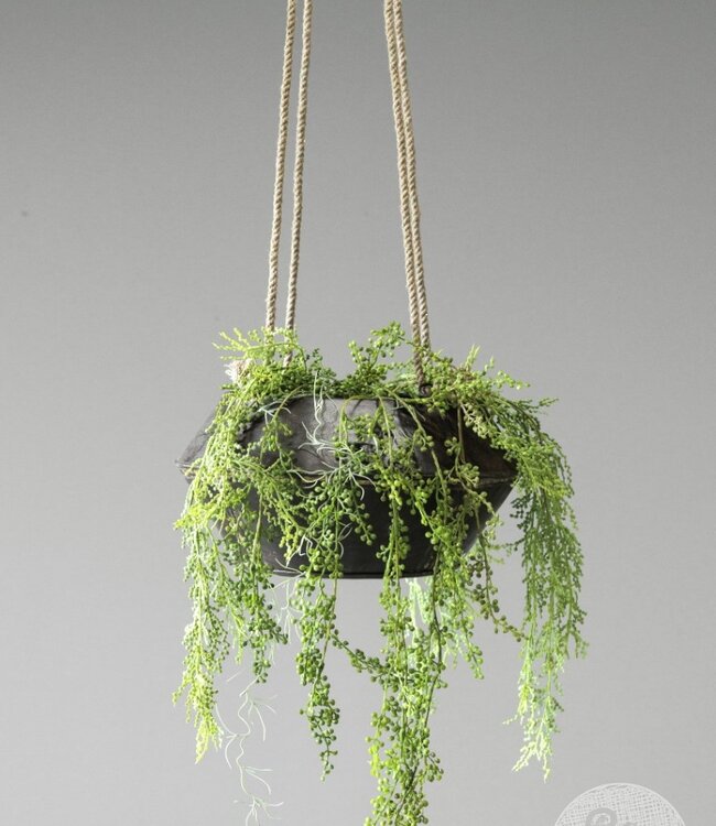 Be-Uniq Metalen Hangpot Aan Touw | H15 x B32 x D32 cm