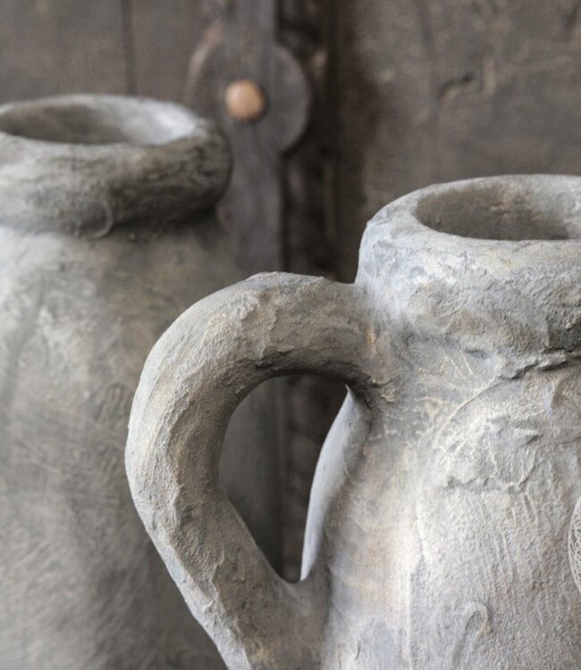 Be-Uniq Vaas Met Hendel | Small | Organic Collection | H29 x B18 x D14 cm