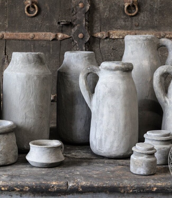 Be-Uniq Vaas Met Hendel | Small | Organic Collection | H29 x B18 x D14 cm