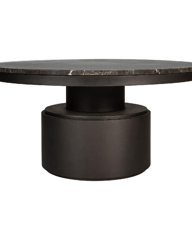PTMD Salontafel Bregt | Bruin Marmer | H37 x Ø60 cm