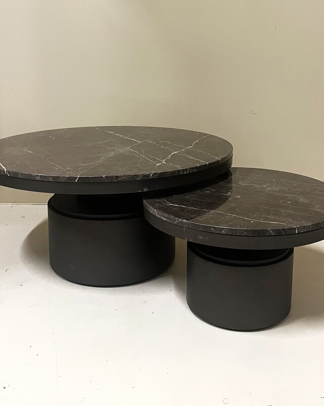 PTMD Salontafel Bregt | Bruin Marmer | H37 x Ø60 cm