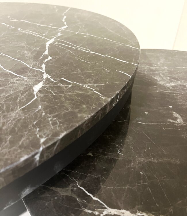 PTMD Salontafel Bregt | Bruin Marmer | H45 x Ø90 cm