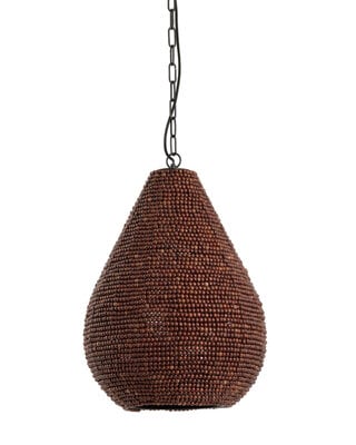 Light&Living Hanglamp Kabinda | Donker Bruin | H51 x Ø40 cm