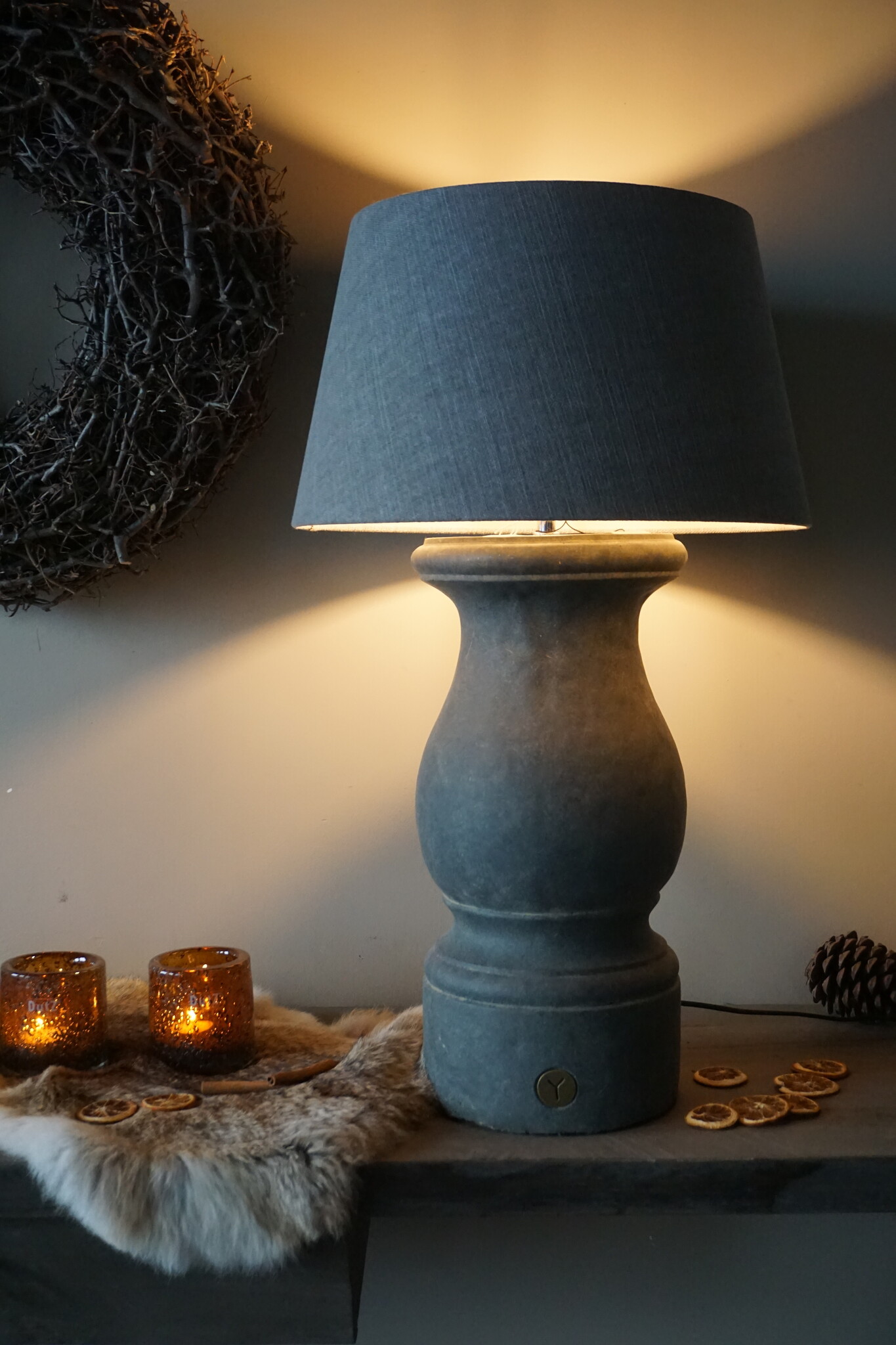Brynxz Lampenkap | Stone | H24 x Ø42 cm