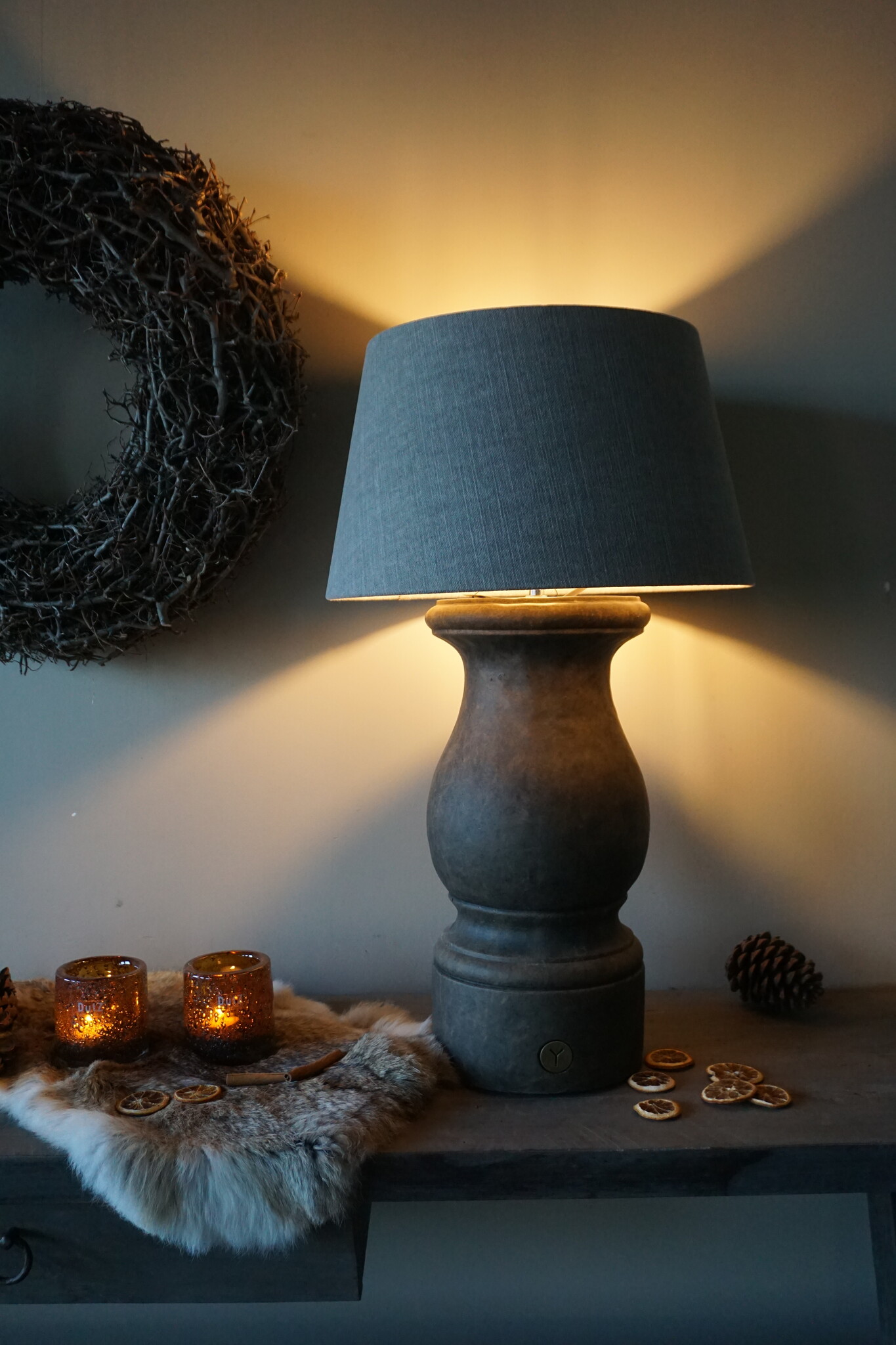 Brynxz Baluster Lampenvoet | Majestic Brown | H55 x D22 cm