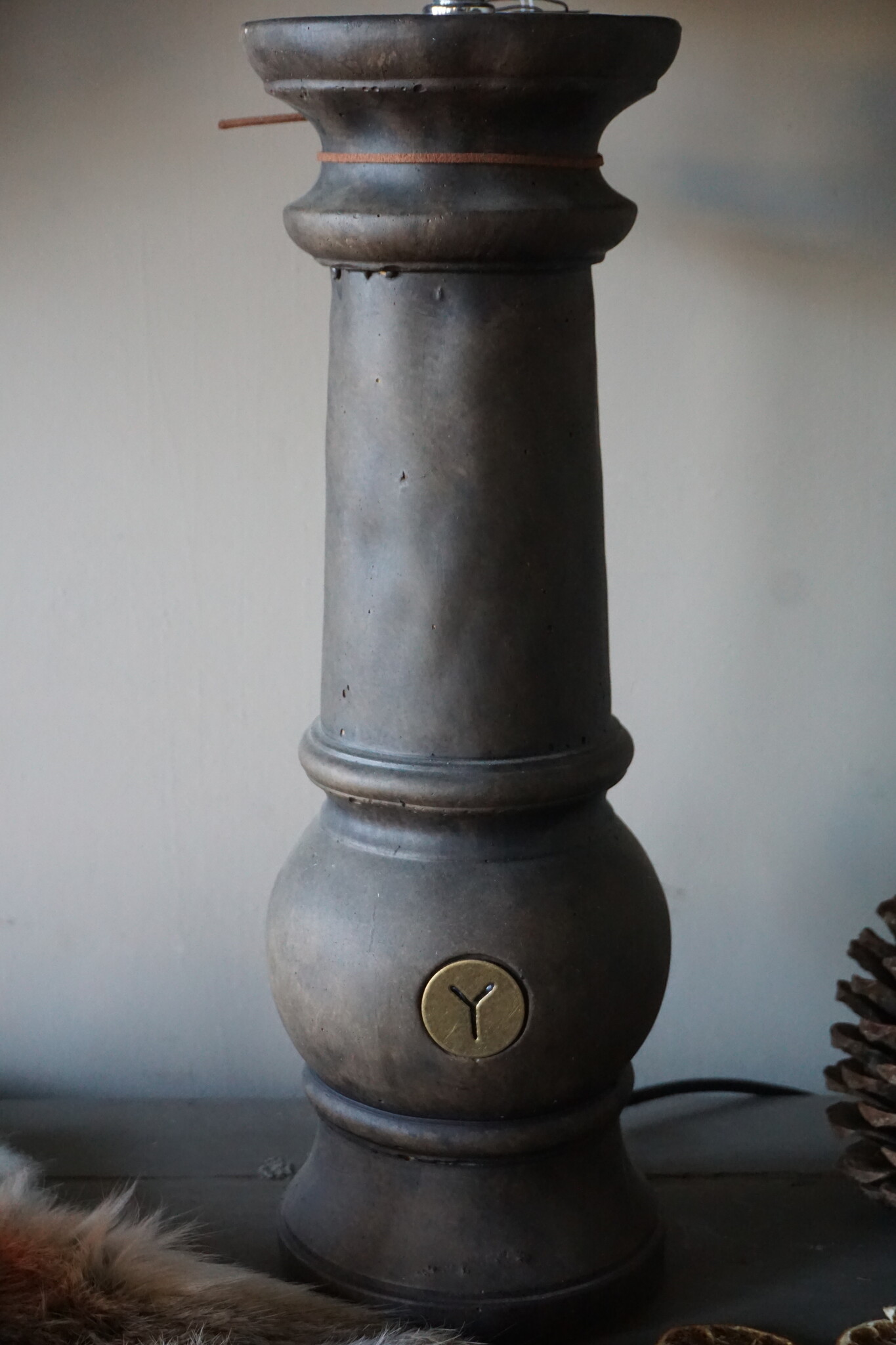Brynxz Baluster Lampenvoet | Tall | Majestic Brown | H47 x D13 cm