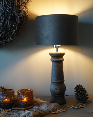 Brynxz Baluster Lampenvoet | Tall | Majestic Brown | H39 x D10 cm
