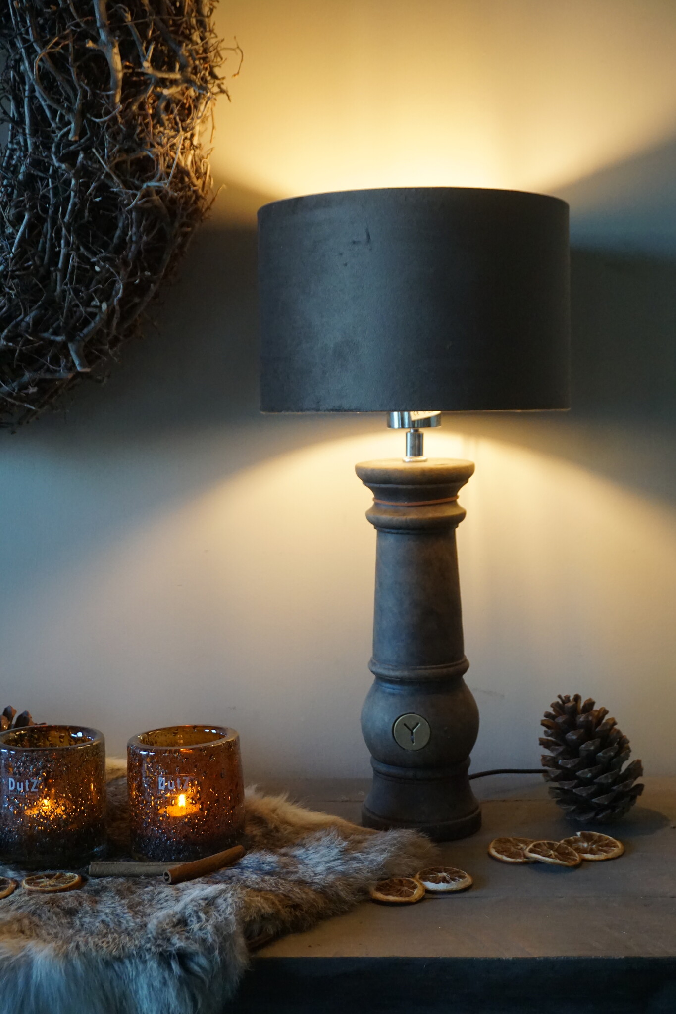 Brynxz Baluster Lampenvoet | Tall | Majestic Brown | H39 x D10 cm