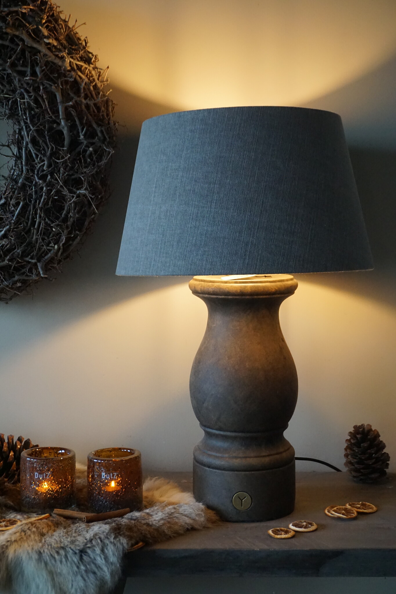 Brynxz Baluster Lampenvoet | Majestic Brown | H47 x D18 cm