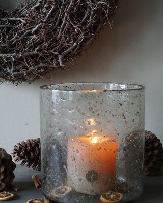 Brynxz Windlicht Cilinder | Vintage Clear | H23 x D21 cm