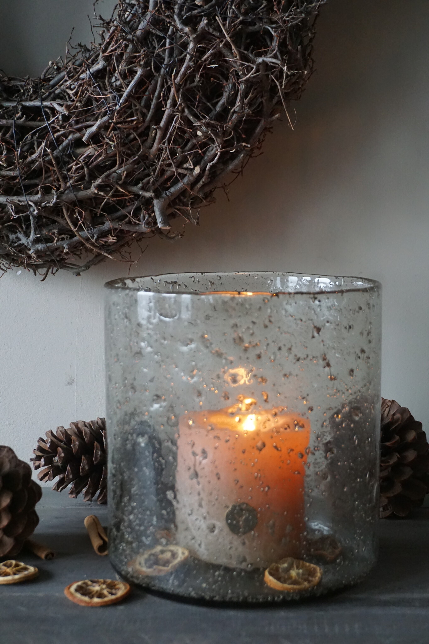 Brynxz Windlicht Cilinder | Vintage Clear | H23 x D21 cm