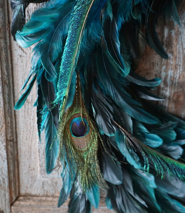 Rene Houtman Krans Pauwenveer Ogen | D55cm