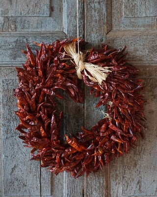 Rene Houtman Krans Rood Chili | D37cm
