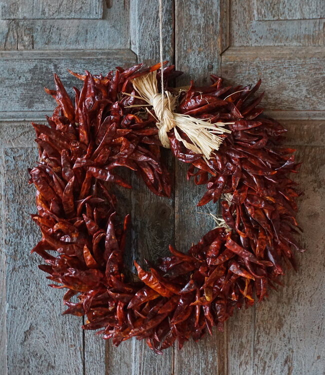 Rene Houtman Krans Rood Chili | D37cm